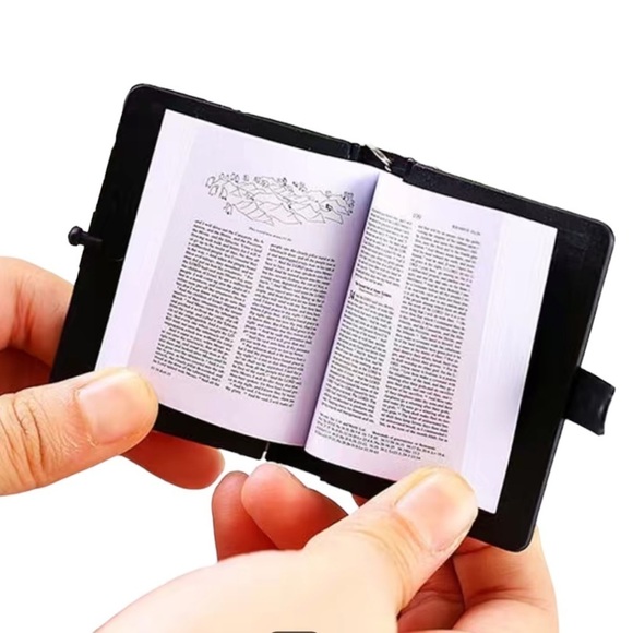 Bible Keychain Turnable Pages Pages Religious Mini Bible Book Pendant Black Gold - Picture 9 of 16